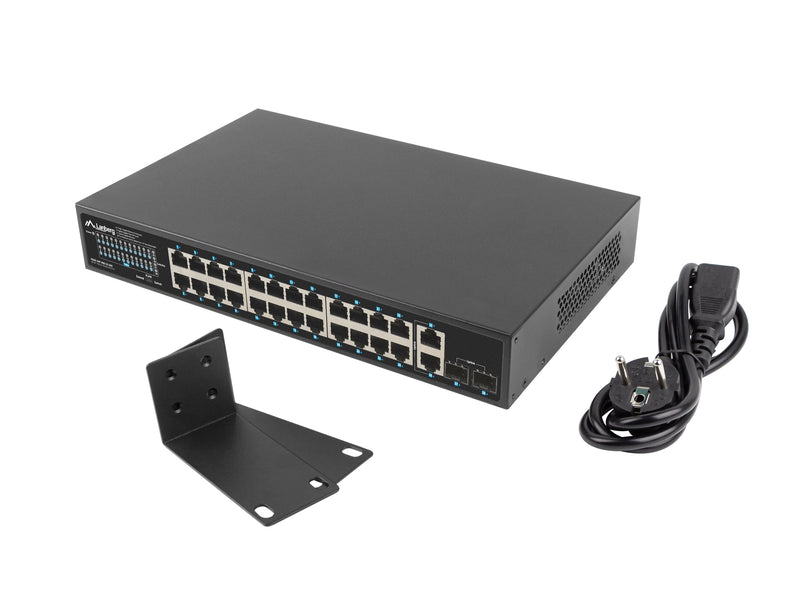 Lanberg Switch 24 Ptos 1GB PoE+/2X Sfp 2X Gbit Ethernet 360W Rack 19