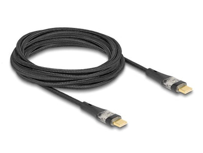 Delock 80765 USB Cable 2.0 Datos And Charging Fast USB Type-c™ Male a Male Transparent PD 3.0 100W 3M — image 1