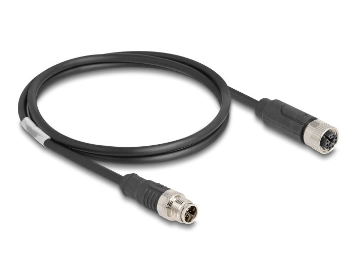 Delock 80860 Cable M12 Codificado X 8 Pin Male a Female Pvc 1M