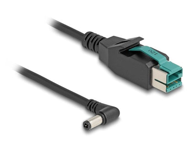Delock 80609 Cable Poweredusb Male 12V a DC 5,5 X 2,5MM Male Sesgado 1M — image 1