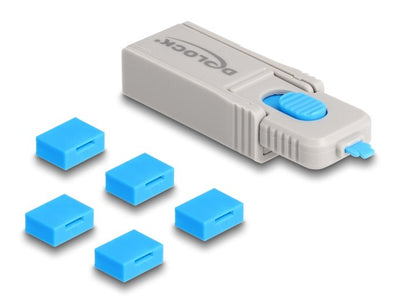 Delock 20923 Set Of Bloqueadores USB Port USB Tipo-a Female 5 Pieces + Tool Bloqueo — image 1