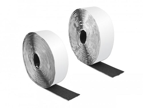Tape Velcro Self-adhesive With Haft- And Tape Felpa L 10M X B 50MM Black — image 1
