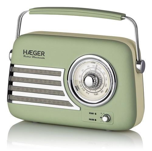 Haeger Radio Laptop Bluetooth Retro Green — image 1