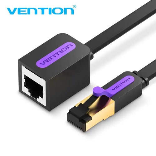 Vention Flat CAT.7 Extension Pacabl Tch Cable 5M Black