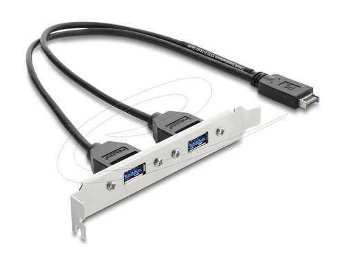 USB Type And Key a Connector Male a 2 X USB 5Gbps Type a Connector Female With Board Ranuras Cable Connection  — image 1