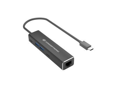 Conceptronic Adapter USB-C - 2.5GBE 2x USB-C USB-A 0.15M Sw — image 1