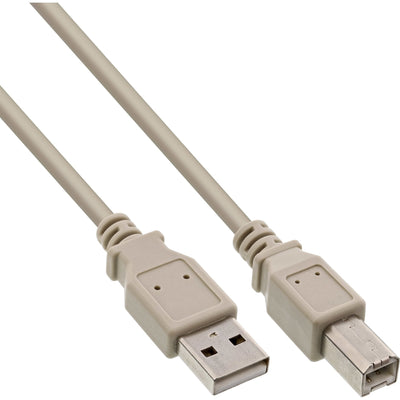 Inline USB 2.0 Cable Type a Male a Type B Male Beige 5M — image 1