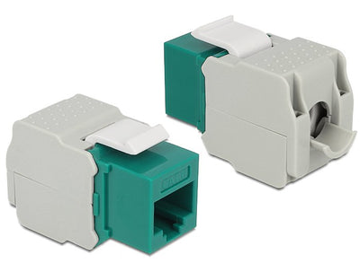Delock 86349 Connector RJ45 Módulo Keystone Lsa CAT.6 UTP Green — image 1