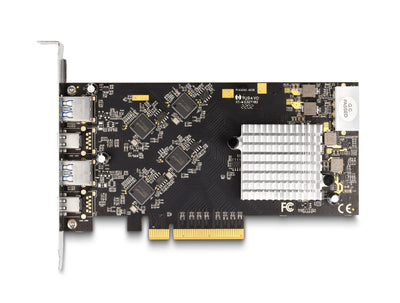 Delock 90097 Card Pci Express X8 With 2 X USB 20Gbps USB Type-c™ Female And 2 X USB 10Gbps Tipa-a Female - Qua — image 1