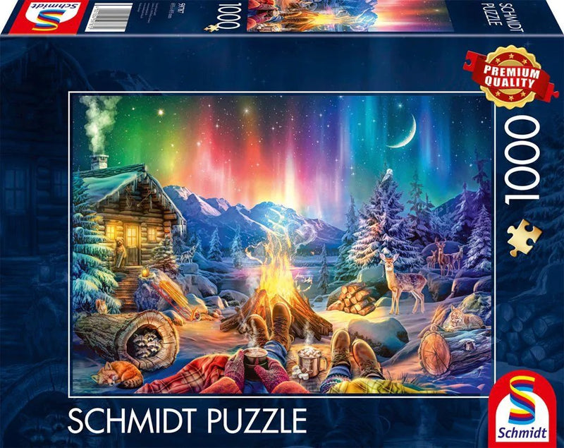 Schmidt Spiele Romance Fogata Low Cielo Estrellado, Rompecabezas 1000 Pieces 59787