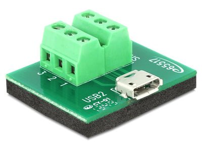 Delock Adapter Micro USB Female Terminalblock 6 Pin — image 1