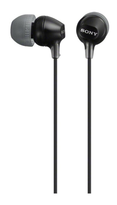 Sony Headphones Intrauditivos MDR-EX15AP With Microphone Jack 3.5 Black — image 1