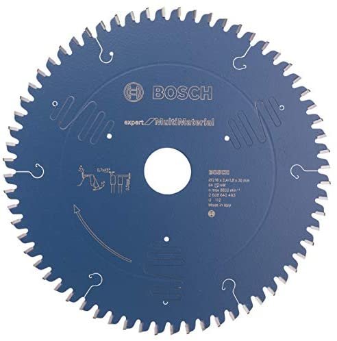 Bosch Hoja Saw Circular Professional Expert Multi Material, Ø 216MM, Diámetro 64Z 30MM, Sierras Tronzadoras An
