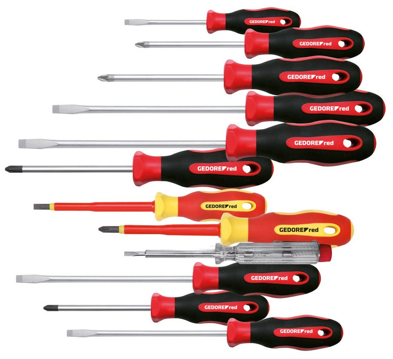Gedore Kit Screwdrivers 2C Red Xxl, 12 Pieces