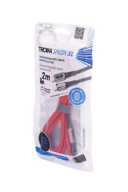 Troika Cable CBL20/Rd USB 2M USB C USB C/Lightning Red