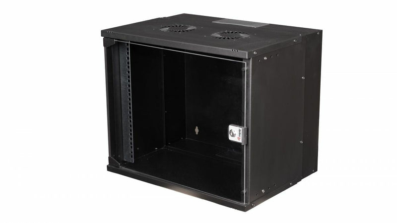 Equip Cabinet Mural 19 Eco Mount 9U EWM-09-5440-B 540X400X463 Colour Black Door Glass Tempered