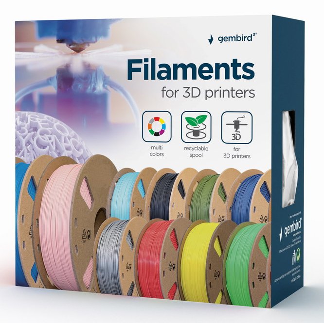 Gembird Bobina Filamento Abs 1.75MM 1KG Red