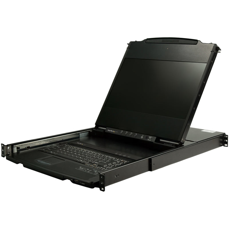 StarTech.com Console KVM Double Carril HD 1080P Rack Servers Keyboard QWERTY KVM 1 Port DVI/VGA With Monitor L