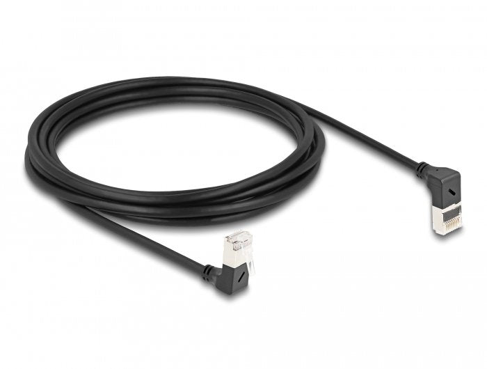 Delock Network Cable RJ45 CAT.6A S/FTP Slim 90° Oben / Unten Angular 3M