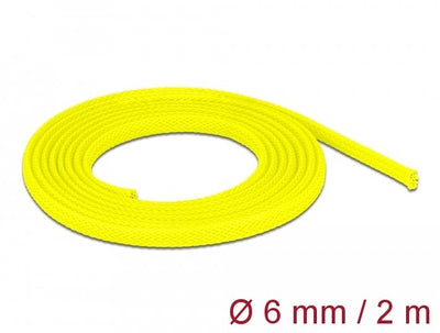 Delock Case Trenzada Expandible 2 Mx 6MM Yellow — image 1
