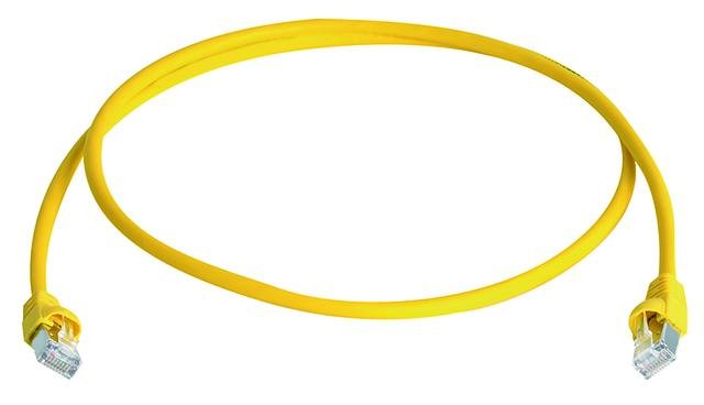 Telegärtner Network Cable SFTP CAT.6A Yellow 0,25M
