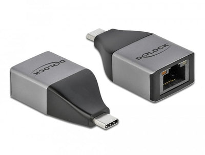 Delock 64118 Adapter USB Type-c, Ethernet 1000 Mbit/S, Grey — image 1
