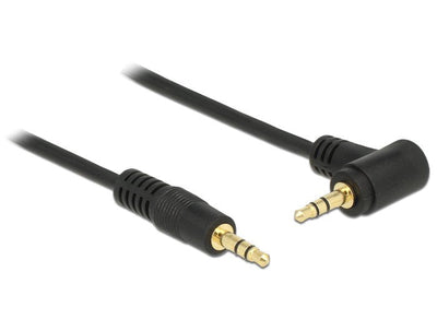 Delock Cable Jack 3,5MM 3 Pines Male Acodado 2M Black — image 1