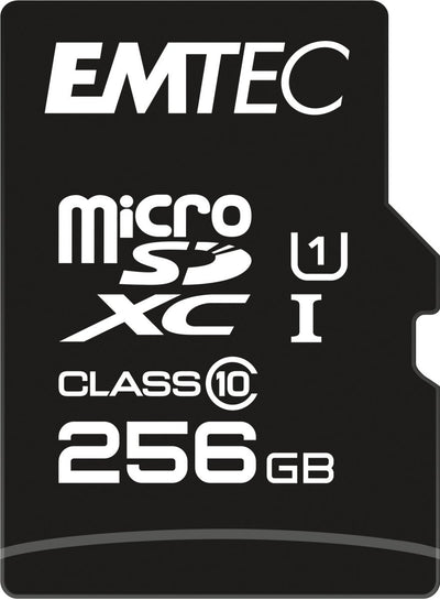 Emtec Microsdxc 256GB + Adapter CL10 Elitegold Uhs-i 85MB/S Blister — image 1