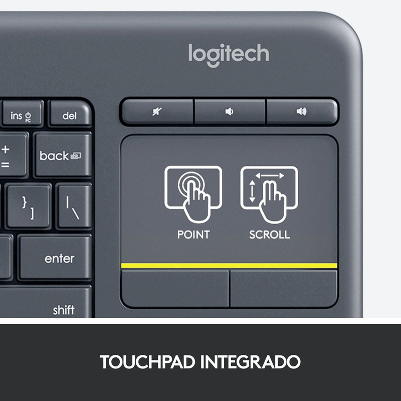 Logitech Keyboard Spanish K400 Plus TV RF Wireless QWERTY