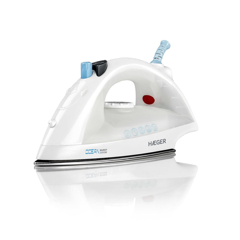 Haeger Ocean Burst 2000 Straightener Vapor-seco Soleplate Steel Inoxidable 2000W White