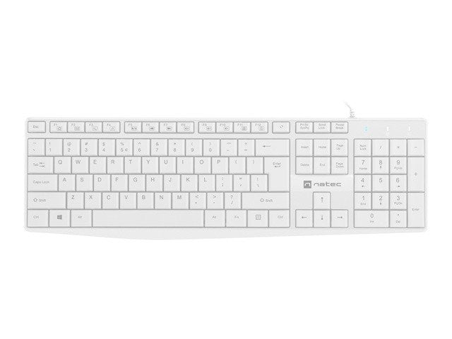 Natec Keyboard English Nautilus Us Slim White NKL-1951