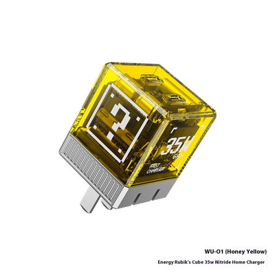 WK Double C Gallium Nitride Charging Plug Transparent Cube