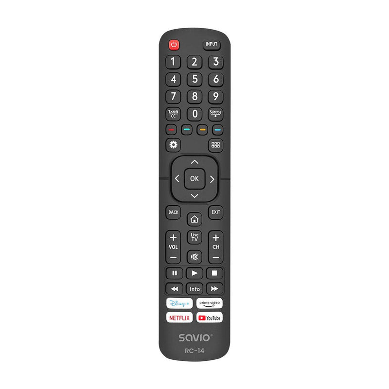 Savio RC-14 Remote Control /Reemplazo Universal Hisense, Smart TV