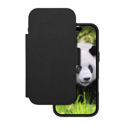 DBRAMANTE1928 Lynge Case With Cover Phone Mobile Phone Compatibilidad With Magsafe Leather Grano Entero Black  — image 1