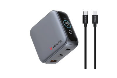 Verbatim Mini GaN Charger 3 Port 100W W Display Eu Uk Us — image 1