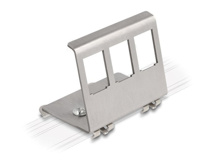 Delock 88139 Soporte Metallic Keystone 3 Ports Riel Din