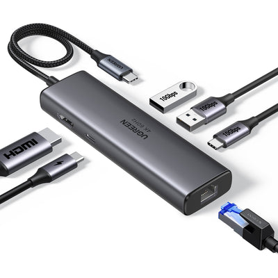 UGREEN Hub 6EN1 USB-C a HDMI + 2x USB-A + USB-C + RJ45 + Pd — image 1