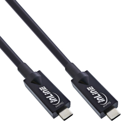 Inline® USB 3.2 GEN.2 Aoc Cable USB Type-c Male/Male Black 3M — image 1
