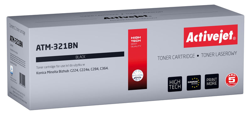 Activejet ATM-321BN Cartridge Toner Compatible Black Replacement Konica Minolta TN321K