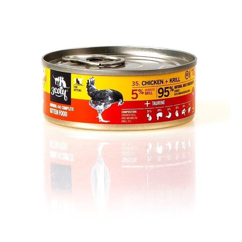 3COTY Chicken + Krill For Kittens 80G