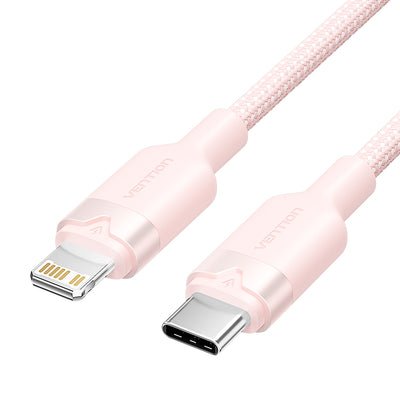 Vention USB Cable Type-c Lightning Lalph USB Type-c Male Lightning Male 27W 480Mbps 2M Pink