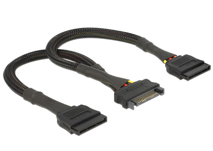 Delock Cable Power SATA 15PIN - 2X SATA 15PIN H/M 0.25M