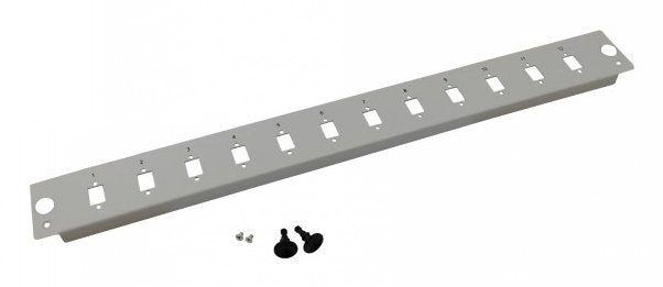 Helos Lwl 19 Breakoutbox Frontplatte 12-FACH Blende Without Equipar, Grey