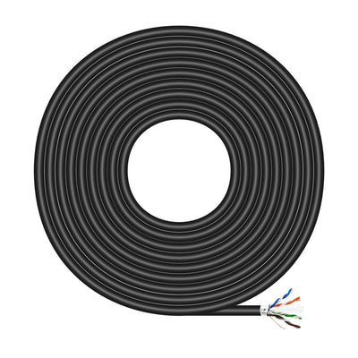 Aisens Bobina Cable Outdoor RJ45 CAT.6 FTP Rigido AWG24 - 305M - Black — image 1