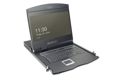 Digitus Console Modular With Keyboard English KVM And Panel Touchscreen TFT 8 Ports 19-Z, Black — image 1