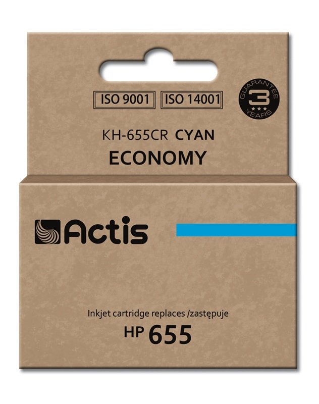 Actis Ink KH-655CR Spare Part HP 655 CZ110AE - Standard - 12ML - Cyan)