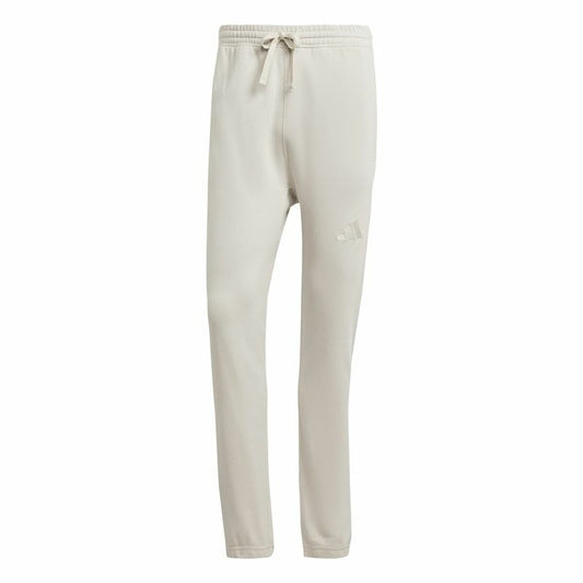 Long Sports Trousers Adidas All Szn French Terry Regular Tapered White Beige Men