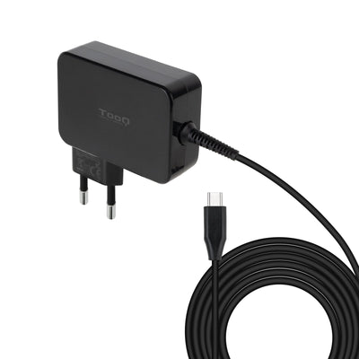 TooQ Charger Laptop GaN USB-C/PD 3.0 90W - Cable 1.80M - Black — image 1