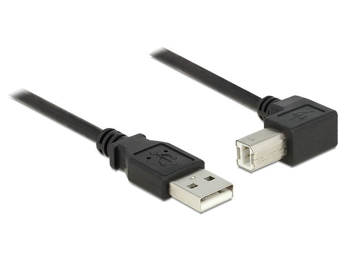 Delock Cable USB 2.0 Typ-a Plug USB 2.0 Typ-b Plug Gewinkelt 5M Black