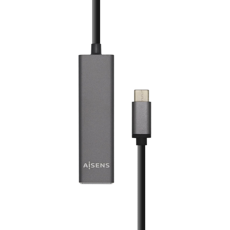 Aisens Hub USB 3.1 USB-C Male a 4X Type a Female - 15CM - Grey